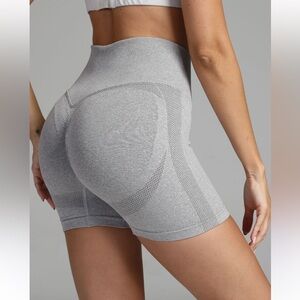 Women's Gray Seamless Shorts
